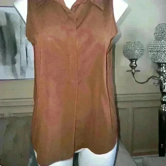 Tommy Hilfiger sleeveless blouse Brown Small - Picture 2 of 7